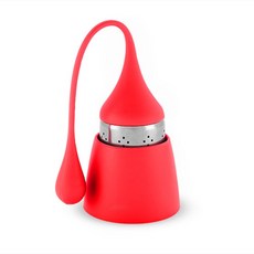 Pinky up 茶浸泡器和底座, 1個, 紅色的
