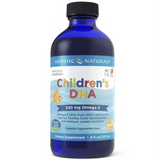 NORDIC NATURALS DHA Omega 3魚油膠囊 530mg 草莓味, 1罐, 237ml