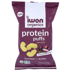 i won! organics 蛋白質泡芙焦糖洋蔥, 1個, 141克