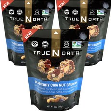 True North 藍莓奇亞籽堅果脆餅, 3袋, 141g