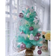 {現貨附發票} 聖誕樹 櫻花漸粉 蒂芬妮藍 粉色 小聖誕樹 桌上聖誕樹 迷你聖誕樹 送蝴蝶結 聖誕樹燈 diy 生活用品, 粉色, 櫻花漸粉, 蒂芬妮藍