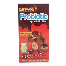 yumV's 熊造型益生菌乳酸菌 白巧克力口味, 1組, 40顆