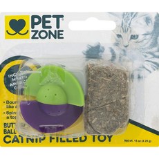 PET ZONE 矽膠貓玩具球 10.2cm+貓薄荷, 1個, 混色