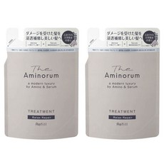 KUMANO 熊野油脂 The Aminorum胺基酸放鬆修護潤髮乳 補充包, 2個, 350ml