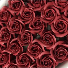 GIFTME5 香皂花 仿真玫瑰 禮物擺飾 生日紀念, 紅色, 1個