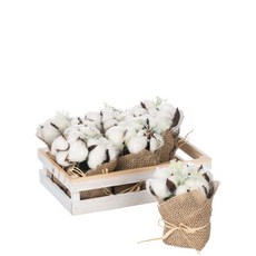 Sullivans 迷你仿真棉花束 6入+收納托盤, White