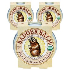 BADGER 無香精獾膏 敏感&乾性皮膚適用, 3個, 56克