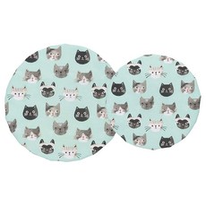 now DESIGNS 圖案印花棉質餐碗套組 2入, 貓喵喵