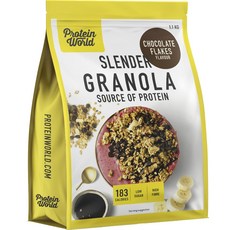 proteinworld 纖細格蘭諾拉麥片 巧克力碎片口味, 1個, 1.1kg