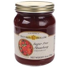 NATURE'S HOLLOW 無糖草莓果醬 無麩質, 1個, 280克