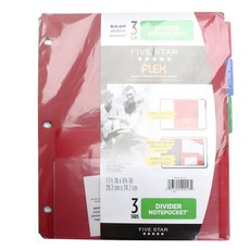 FIVE STAR 分隔符便箋袋 3 件套, 1個, 混色