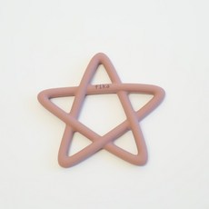 Fika星星固齒器 寶寶磨牙玩具 柔軟矽膠 安全無毒 日本代購, 粉色, 1個, 單品