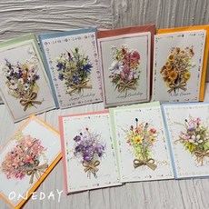 ONEDAY 乾燥花手工卡片 畢業/生日/祝福賀卡, 8,卡片一張
