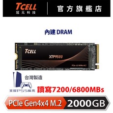 TCELL冠元 XTP9500 NVMe M.2 PCIe Gen 4x4 固態硬碟 1TB