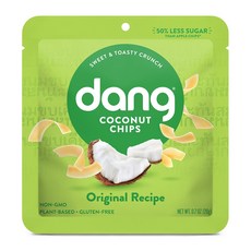 Dang 烤椰子脆片 原味, 1個, 20克