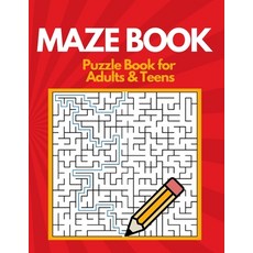 (英文圖書) Maze Puzzle Books for Adults & Teens: Easy to Hard Mazes 平裝版, Independently Published, 英文