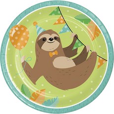 Creative Converting 樹懶紙盤子一次性盤子 22.9cm, 1個, 8入