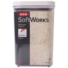 OXO 按壓式穀物密封儲存罐, 1組, 4L