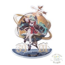 初音未來 次元大發現 流沙立牌 PET材質 桌面擺飾, 正版 初音 次元大發現 螢光流沙立牌, 1個