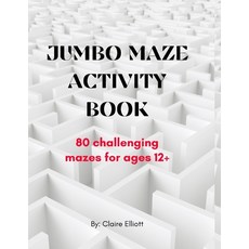 (英文圖書) Jumbo Maze Activity Book (80 Challenging Mazes with Solutions) 平裝版, Independently Published, 英文