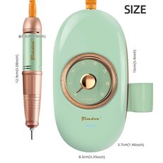 艾薇奈兒 美甲復古錶盤無線充電式可攜專業磨甲機, 綠色