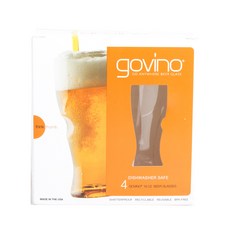 govino 可用洗碗機清洗啤酒玻璃啤酒杯, 4件
