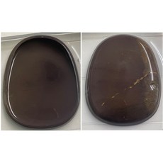 耕硯齋 端硯三大名坑坑仔岩 4寸腰圓形素池 實用型硯台 文房四寶, A008