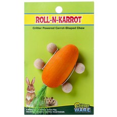 Critter WARE 小動物用滾輪胡蘿蔔咀嚼玩具, 1個, 橘子