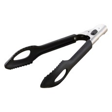 KAI 貝印 SELECT100 矽膠鉗 24cm, 1個, 黑色+銀色