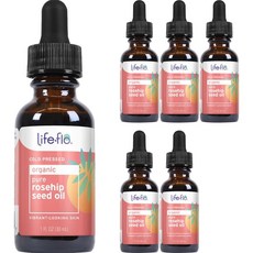 Lifeflohealth 玫瑰果護理油, 6瓶, 30ml