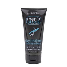 AUBREY ORGANICS Men's Stock Shave Cream City Rhythm, 1個, 177ml