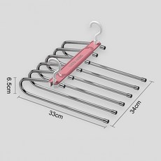 UFORE 折疊褲架 魔術褲架 多層褲架 褲子收納架 不鏽鋼伸縮褲架 折疊衣架 褲架 衣櫃衣物收納架, 1個, 詳見包裝