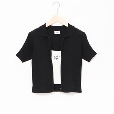 LOVETOXIC 女款LTXC拉鍊短袖開襟衫(含內搭)
