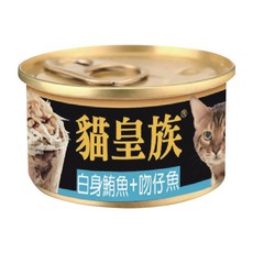 貓皇族 金罐 鮪魚罐頭, 80g, 24個, 白身鮪魚+吻仔魚