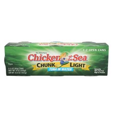 Chicken of the Sea chunk light水煮鮪魚罐頭3入組, 1組, 255g