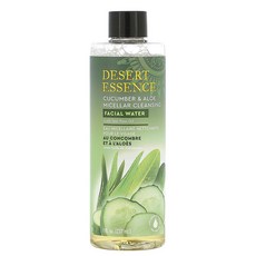 DESERT ESSENCE 膠束清潔面部水黃瓜和蘆薈, 1入, 237ml