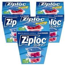 Ziploc 密保諾 冰箱整理方形密封保鮮盒, 3個, 130ml