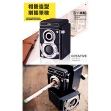 復古相機削鉛筆機, 1個, 黑