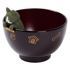 Ishida 狗狗造型筷架+湯碗組, 1組, 法國鬥牛犬