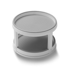 madesmart 經典轉盤雙 25.4cm, 1個, 白色的