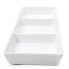 BIA Cordon Bleu 方形三格盤, 白色