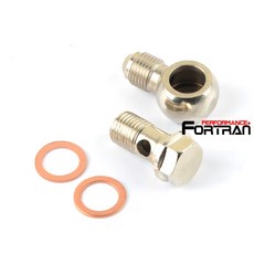 FORTRAN渦輪冷卻水管魚眼螺絲組 M16x1.5 to 6AN AN6，提升冷卻系統性能, 魚眼螺絲組