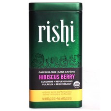 RISHI 無咖啡因莓果洛神花茶, 1個, 80克