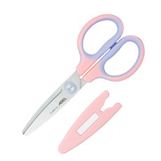 [大塊文具含發票] ABEL 力大牌 60077 勻朵省力舒握兒童剪刀 省力 安全剪刀 兩色, 60077-粉紫, 1個