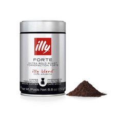 illy 意利咖啡 阿拉比卡特濃烘焙咖啡粉, 250克, 研磨咖啡