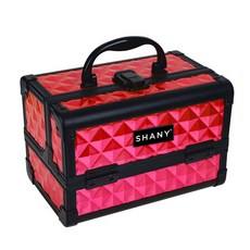 Shany 迷你化妝箱 附鏡子, 1個, 寶石紅