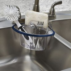 SPECTRUM Diversified Designs Kora吸盤角落置物架水槽, 藍色+透明
