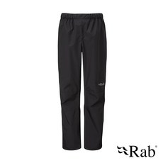 Rab Downpour Eco Pants 女款黑色雨褲 QWG85，輕量防水透氣，戶外運動必備