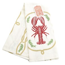 now DESIGNS 圖案印花棉質廚房毛巾, 1個, 龍蝦捕撈