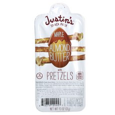 Justin's 楓糖杏仁奶油椒鹽脆餅, 1份, 37g